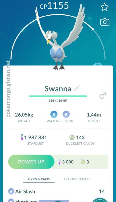 swanna pokemon go|swanna smogon.